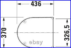 Duravit 006381 White Starck 3 Elongated Closed-Front Toilet Seat