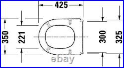 Duravit 006381 White Starck 3 Elongated Closed-Front Toilet Seat