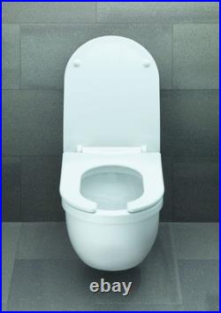 Duravit 006439 White Starck 3 Elongated Open-Front Toilet Seat With Soft Close Duravit 006439 White Starck 3 Elongated Open-Front Toilet Seat With Soft Close