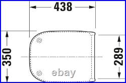 Duravit 006739 White D-Code Elongated Closed-Front Toilet Seat With Soft Close