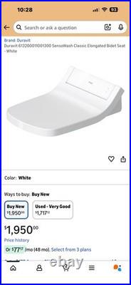 Duravit 611200001001300 SensoWash Slim Elongated Slow-Close Bidet Toilet Seat