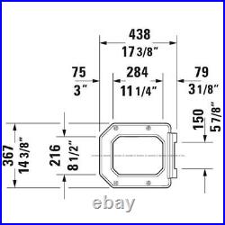 Duravit Toilet Seat 17x14x1.75 Square Front Soft Close Durable Plastic White