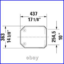 Duravit Toilet Seat 17x14x1.75 Square Front Soft Close Durable Plastic White