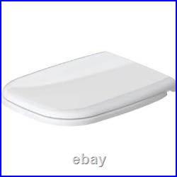 Duravit Toilet Seat 2x14.13x17.38 Elongated Closed Front Cover White Indoor