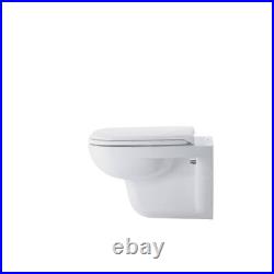 Duravit Toilet Seat 2x14.13x17.38 Elongated Closed Front Cover White Indoor