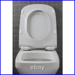 Duravit Toilet Seats 1.75Hx14.75Wx19.25D Elongated Soft Close Plastic White