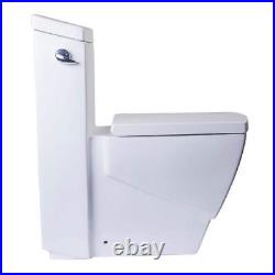 EAGO Toilet Seat Elongated Closed Front Antimicrobial Lightweight Plastic White