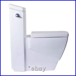 EAGO Toilet Seat Elongated Closed Front Standard Antimicrobial Plastic White