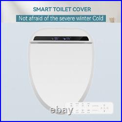 ELECWISH Electric Smart Bidet Toilet Seat Elongated Remote Controls Warm Air Dry