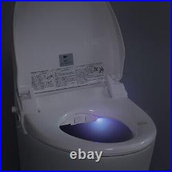 ELECWISH Electric Smart Bidet Toilet Seat Elongated Remote Controls Warm Air Dry