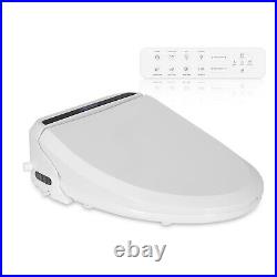 ELECWISH Electric Smart Bidet Toilet Seat Elongated Remote Controls Warm Air Dry