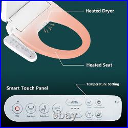 E-Macht Smart Toilet Seat with Side Panel Heated Self-Cleaning Nozzle Nightlight