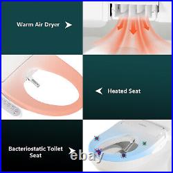 E-Macht Smart Toilet Seat with Side Panel Heated Self-Cleaning Nozzle Nightlight