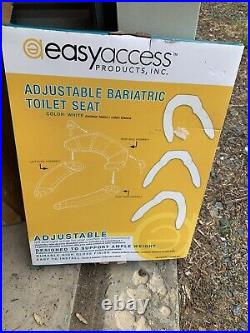 Easy Access Adjustable Bariatric Toilet Seat White