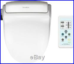 Electric Bidet Heated Seat Round Toilets Remote Control Multi-Wash White Plastic