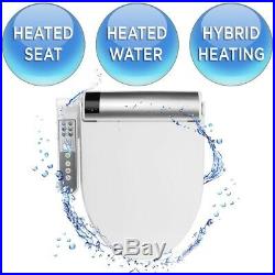 Electric Bidet Seat Elongated Toilets Adjustable Pressure Water Stream 3 in 1