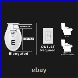 Electric Bidet Seat Plastic Elongated Toilets Remote Control Night Light Electric Bidet Seat Plastic Elongated Toilets Remote Control Night Light