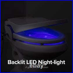 Electric Bidet Seat Plastic Elongated Toilets Remote Control Night Light Electric Bidet Seat Plastic Elongated Toilets Remote Control Night Light