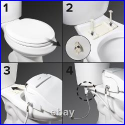 Electric Bidet Seat Plastic Elongated Toilets Remote Control Night Light Electric Bidet Seat Plastic Elongated Toilets Remote Control Night Light