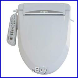 Electric Bidet Seat Round Toilet with Dryer Magic Clean SPT White