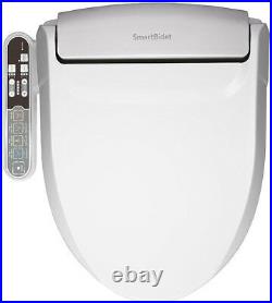 Electric Bidet Seat Warm Water Wash Heated Seat for Elongated Toilets in White