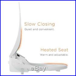 Electric Bidet Seat White Elongated Toilets Fusion Heating Light Technology