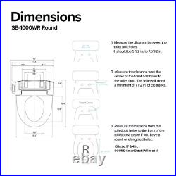 Electric Bidet Seat for Round Toilets SmartBidet White Multi Wash Air Dryer