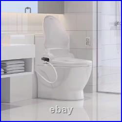 Electric Bidet Seat for Round Toilets SmartBidet White Multi Wash Air Dryer