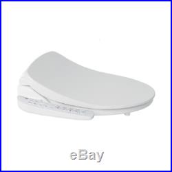 Electric Bidet Seat for Round Toilets in White with Fusion Heating Technology