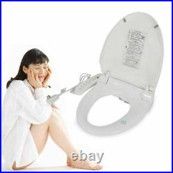 Electric Bidet Toilet Seat Dual Nozzles Dry Warm Massage Heated Anti-bacteria