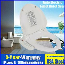 Electric Bidet Toilet Seat Elongated Heated Self Cleaning Bidet warm seat White