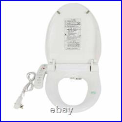 Electric Bidet Toilet Seat Elongated Heated Self Cleaning Bidet warm seat White