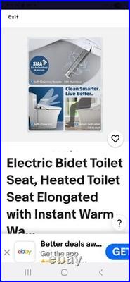 Electric Bidet Toilet Seat, Heated Seat Elongated with Instant Warm Water & Dryer