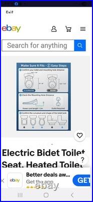 Electric Bidet Toilet Seat, Heated Seat Elongated with Instant Warm Water & Dryer