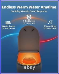 Electric Bidet Toilet Seat, Heated Toilet Seat Elongated with Instant Warm Water