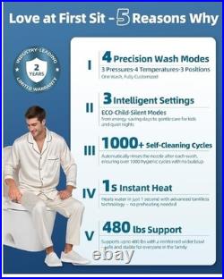 Electric Bidet Toilet Seat, Heated Toilet Seat Elongated with Instant Warm Water