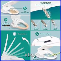 Electric Bidet Toilet Seat Self-Cleaning Elongated Heated NIB