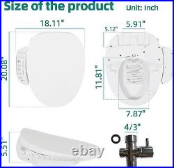 Electric Bidet Toilet Seat Self-Cleaning Elongated Heated NIB