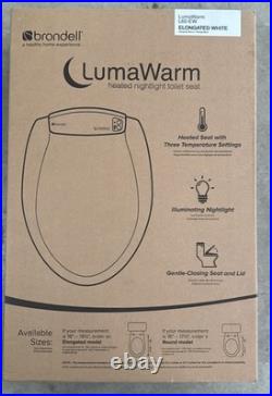 Electric Brondell L60-EW LumaWarm ELONGATED Toilet Seat White
