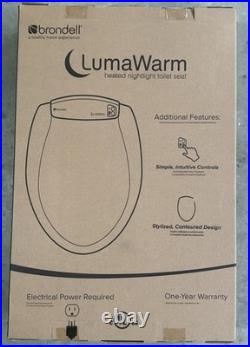Electric Brondell L60-EW LumaWarm ELONGATED Toilet Seat White
