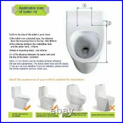 Electric Elongated Bidet Toilet Seat Heated Anti-Bacterial Seat Twin Nozzles