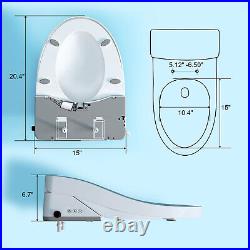 Electric Heated Bidet Smart Toilet Seat-Unlimited Warm Water-Self Cleaning-Heate