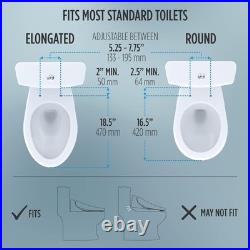 Electronic Bidet Toilet Seat Plastic Elongated Heated SoftClose Bathroom