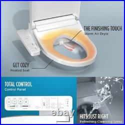 Electronic Bidet Toilet Seat Plastic Elongated Heated SoftClose Bathroom