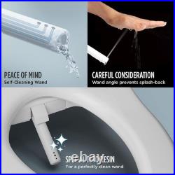 Electronic Bidet Toilet Seat Plastic Elongated Heated SoftClose Bathroom