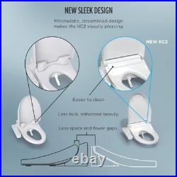 Electronic Bidet Toilet Seat Plastic Elongated Heated SoftClose Bathroom