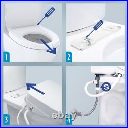 Electronic Bidet Toilet Seat Plastic Elongated Heated SoftClose Bathroom