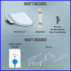 Electronic Bidet Toilet Seat Plastic Elongated Heated SoftClose Bathroom