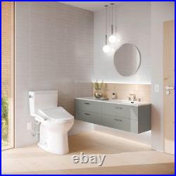 Electronic Bidet Toilet Seat Plastic Elongated Heated SoftClose Bathroom