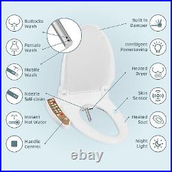 Electronic Smart Bidet Toilet Seat With Sensor Heater Adjustable Touch Panel New